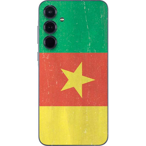Cameroon Flag Distressed Galaxy A55 5G Skin